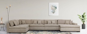 Guido Maria Kretschmer Home&Living Wohnlandschaft »Skara«, (5 St.), Lounge-Sofa mit Federkern-Polsterung, in vielen Bezugsvarianten, auch recycelt