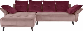 INOSIGN Ecksofa »Charming«, mit farblich abgesetzten Rückenkissen