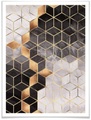 Wall-Art Poster »Smoky Cubes«, Schriftzug, (1 St.)