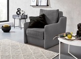 INOSIGN Sessel »Tiny Alpha Sessel«, Sessel mit integriertem Hocker, der bei Bedarf extra gestellt werden kann
