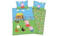 Bettwäsche mit Peppa und George auf einem Bauernhof