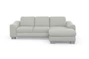 sit&more Ecksofa »Durness«, mit Federkern und hochwertigen Edelstahlfüssen, wahlweise mit Kopfteilverstellung, Bettfunktion und Bettkasten oder mit Bettfunktion und Bettkasten