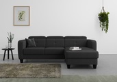 sit&more Ecksofa »Bellucci«, inklusive Kopfteilverstellung und Federkern, wahlweise mit Bettfunktion und Bettkasten