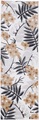 carpetfine Läufer »Deja 102«, rechteckig, 4 mm Höhe, robustes Flachgewebe, Motiv- Floral Palmenblätter, Hoch-Tief Effekt, In- und Outdoor geeignet, Wetterfest und UV-beständig für Balkon, Terrasse, Garten, Aussenbereich,Wohnzimmer, Schlafzimme