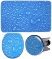 Sanilo Badaccessoires-Sets »Tautropfen Blau«, (Komplett-Set, 3 tlg.), bestehend aus WC-Sitz, Badteppich und Waschbeckenstöpsel