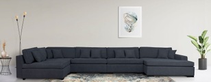 Guido Maria Kretschmer Home&Living Wohnlandschaft »Skara«, (5 St.), Lounge-Sofa mit Federkern-Polsterung, in vielen Bezugsvarianten, auch recycelt