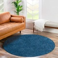 Carpet City Hochflor-Teppich »City Shaggy«, rund, 30 mm Höhe, Teppich Einfarbig Uni, besonders flauschig-weich, ideal für Wohnzimmer & Schlafzimmer