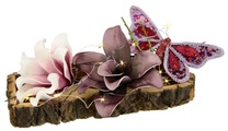 Home affaire Holztablett, Soft-Magnolie/Schmetterling