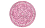 NORTHRUGS Teppich »Giro«, rund, 4 mm Höhe, Flachgewebe In und Outdoor geeignet, Mandala Design, gekettelt, Wohnzimmer, Balkon, Terrasse, Garten, Robust, Pflegeleicht