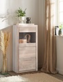 Woltra Vitrine »Silkeborg«, schöne grifflose Optik, teilmassiv