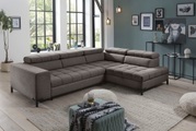 exxpo - sofa fashion Ecksofa, Steppung im Sitzbereich, Wahlweise mit Bettfunktion und Bettkasten, inklusive 5 verstellbaren Kopfstützen