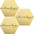 Alu-Dibond-Druck »Lebe, Lache, Liebe« (Set)