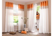Gardine, »Sorel«, my home, Ösen 1 Stück