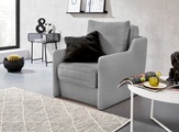 INOSIGN Sessel »Tiny Alpha Sessel«, Sessel mit integriertem Hocker, der bei Bedarf extra gestellt werden kann