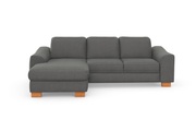 sit&more Ecksofa »Durness«, mit Federkern und hochwertigen Massivholzfüssen, wahlweise mit Kopfteilverstellung, Bettfunktion und Bettkasten oder mit Bettfunktion und Bettkasten