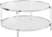 LEONIQUE, Leonique Couchtisch »Ceadda«, mit Metallbeinen und einer Glastischplatte, in 2 Farben, Breite 102 cm