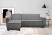 Dorel Home Ecksofa »Allie Schlafsofa 230 cm mit Relaxfunktion in der Rückenlehne«, Schlaffunktion (108/194,5cm), trendiger Cord o. pflegeleichter Velours
