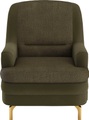 sit&more Sessel »Orient 10 V«, inkl. 1 Zierkissen mit Strass-Stein, goldfarbenfabene Metallfüsse