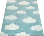 Paco Home Kinderteppich »Cosmo 342«, rechteckig, 12 mm Höhe, 3D-Design, niedliches Wolken Motiv, Pastell-Farben, Kinderzimmer