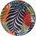 Sanat Teppich »Floral«, rund, 6 mm Höhe, In- und Outdoor geeignet, florales Design, Balkon, Terasse