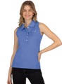 Trigema Shirttop »TRIGEMA Ärmelloses Poloshirt mit Kristallsteinen«
