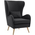 Guido Maria Kretschmer Home&Living Sessel »Salla«, wahlweise mit oder ohne Hocker, grosser Sessel: Masse B/T/H: 78/94/118 cm, Bezug auch in Luxus-Microfaser in Teddyfelloptik