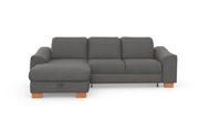 sit&more Ecksofa »Durness«, mit Federkern und hochwertigen Massivholzfüssen, wahlweise mit Kopfteilverstellung, Bettfunktion und Bettkasten oder mit Bettfunktion und Bettkasten