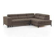 exxpo - sofa fashion Ecksofa, Steppung im Sitzbereich, Wahlweise mit Bettfunktion und Bettkasten, inklusive 5 verstellbaren Kopfstützen