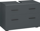 INOSIGN, INOSIGN Waschbeckenunterschrank »Skara«, mit 1 Klappe und 1 Schubkasten, mit schwarzen Griffen, Breite 80 cm, Höhe 55 cm