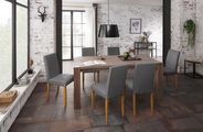 HOME AFFAIRE, Home affaire Essgruppe »Livara«, (Set, 7 tlg.), bestehend aus 6 Lucca Stühlen und dem Mary Esstisch