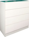 borchardt Möbel Kommode »Vaasa«, Breite 76 cm, Glasoberboden