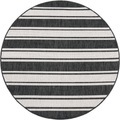 Paco Home Teppich »Roma 273«, rund, Flachgewebe, gestreift, In- und Outdoor geeignet