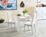 my home Essgruppe, (Set, 5 tlg.), mit Glastisch, Breite 80 cm