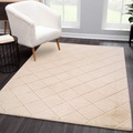 Carpet City Hochflor-Teppich »Moment«, rechteckig, 31 mm Höhe, Modern Einfarbig, 3D-Raute-Optik, Wohnzimmer