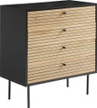 mutoni casual, Kommode Echtholzfurnier 80x40x85 schwarz