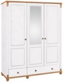 Home affaire Kleiderschrank »Tessin«, Breite 152 cm, Kiefer massiv, inkl. Spiegel