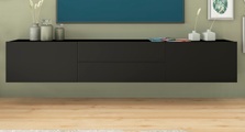 borchardt Möbel Lowboard »Sophia«, Breite 200 cm mit 2 Klappen und 2 Schubkästen, stehend und hängend