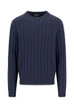 FYNCH-HATTON Strickpullover mit Zopfmuster und Wolle