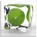 Artland Wandbild »Limette im Eiswürfel«