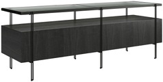 Dorel Home Lowboard »Wainwright«, mit Oberboden aus geriffeltem Glas, Breite 140 cm, Höhe 50,5 cm