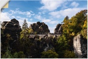 Artland Wandbild »Bastei in der Sächsische Schweiz«, Berge & Alpenbilder, (1 St.), in vielen Grössen & Produktarten - Alubild / Outdoorbild für den Aussenbereich, Leinwandbild, Poster, Wandaufkleber / Wandtattoo auch für Badezimmer geeignet