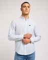 Langarmshirts Button Down Unisex Weiss XL
