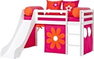 Hoppekids Hochbett, inkl. Rutsche mit Absturzschutzseiten, Matratze und Leiter