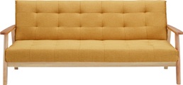 mutoni casual, Bettsofa 3-Sitzer Strukturstoff senfgelb 190