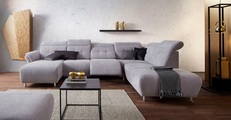 Places of Style Wohnlandschaft »Manhattan«, 2 Sitze mit elektrischer Relaxfunktion, verstellbare Armlehnen