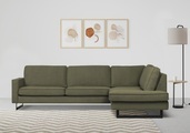 Places of Style Ecksofa »Pinto«, mit Keder und Metallfüssen