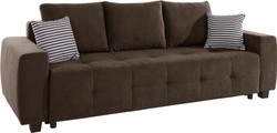 COLLECTION AB Schlafsofa, mit Bettfunktion und Bettkasten, inkl. losen Rücken- und Zierkissen, frei im Raum stellbar