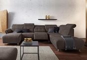 Places of Style Wohnlandschaft »Manhattan«, 2 Sitze mit elektrischer Relaxfunktion, verstellbare Armlehnen
