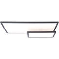 LED-Deckenlampe Bility, rechteckig, Rahmen schwarz