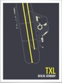Wall-Art Poster »Wandbild TXL Grundriss Berlin«, Grundriss, (1 St.), Poster, Wandbild, Bild, Wandposter